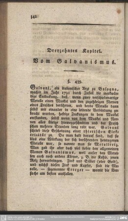 Dreyzehntes Kapitel. Vom Galvanismus