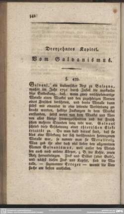 Dreyzehntes Kapitel. Vom Galvanismus