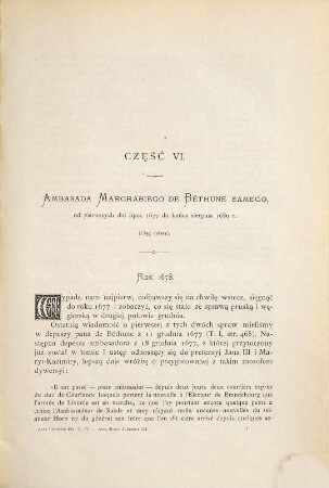 Acta historica res gestas Poloniae illustrantia : ab anno 1507 ad annum 1795. 5