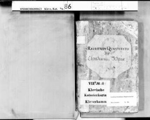 Amt Kleverhamm Registrum quantitatis der Cleverhammschen schauw