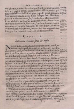 Caput II. Buchonia veteris situs & regio.