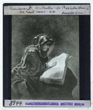 Rembrandt, Alte lesende Frau, wahrscheinlich die Prophetin Hannah (Amsterdam RM SK-A-3066)