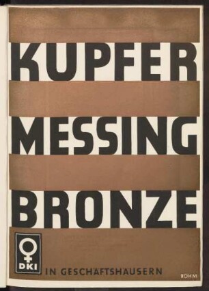 Kupfer, Messing, Bronze in Geschäftshäusern