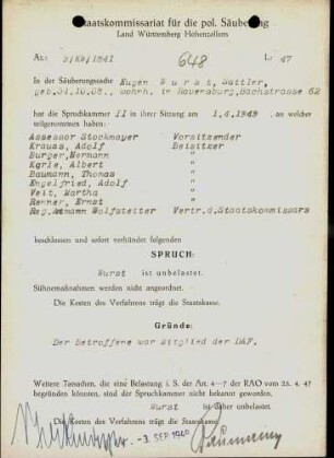 Wurst, Eugen