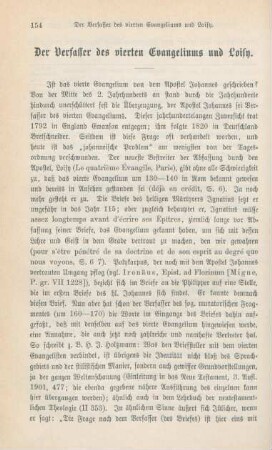 154-170 Der Verfasser des vierten Evangeliums und Loisy