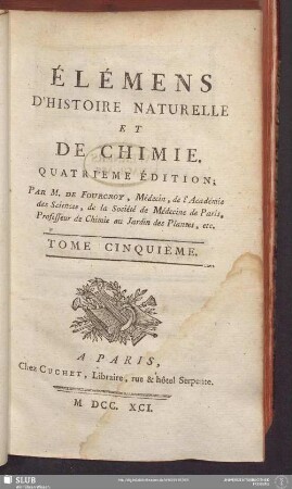 5: Elémens D'Histoire Naturelle et De Chimie