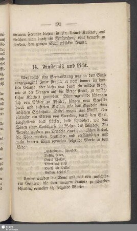 14. Finsterniß und Licht