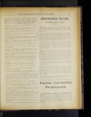 Petits Conseils Pratiques