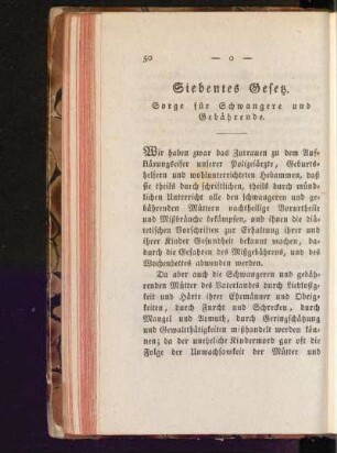 Siebentes Gesetz. Sorge für Schwangere und Gebährende