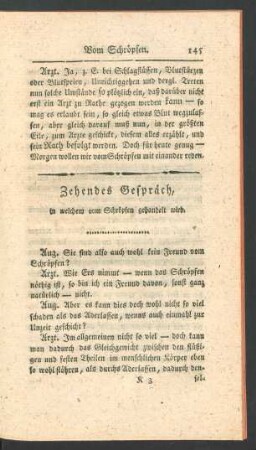 Zehendes Gespraech [...]