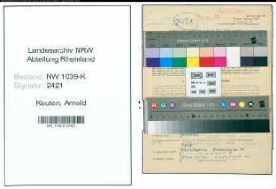 Entnazifizierung Arnold Keuten , geb. 02.06.1889 (Arzt)