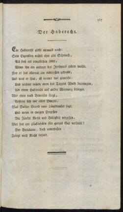 Der Haberecht.