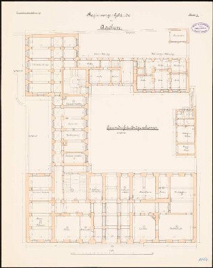 Regierungsgebäude, Aachen: Grundriss Erdgeschoss 1:100
