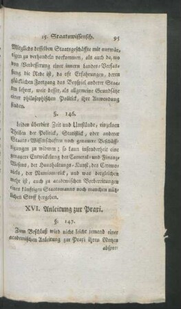 XVI. Anleitung zur Praxi.