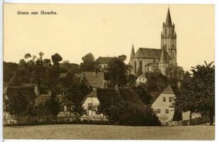 Staucha. Blick zur Kirche