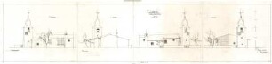 Gsaenger, Gustav; Fischen / Allgäu (Bayern); Ev. Kirche zum Guten Hirten, Pfarrhaus - Neubau, Pl. Nr. 2491, Ost- u. Südseite (Ansichten)