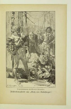 Illustrations-Probe aus ,,Goetz von Berlichingen"