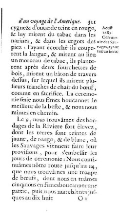 Ceremonie des Sauvages, ayant tué un b?uf.