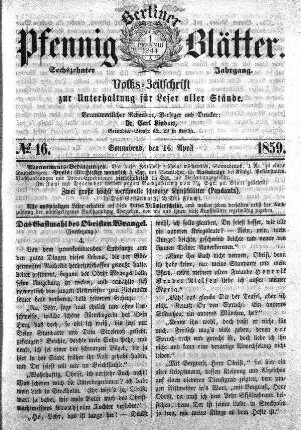 No. 16, Sonnabend, den 16. April