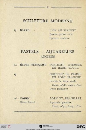 Pastels – Aquarelles (Nr. 14-16)