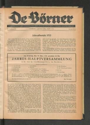 Jahres-Hauptversammlung
