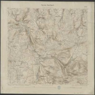 Section Auerbach aus: Topographische Karte (Äquidistantenkarte) Sachsen