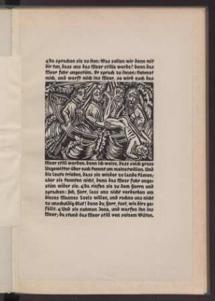 Buchseite eingebunden (aus: Der Prophet Jona)