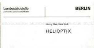 Einladungskarte zur Eröffnung der Fotoausstellung "Helioptix" von Henry Ries in Berlin - Nachlass