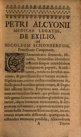 Medices legatus sive de exsilio : libri duo