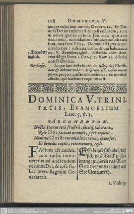 Dominica V. Trinitatis, Evangelium Luc. 5, v. 1.