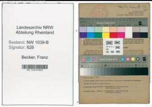 Entnazifizierung Franz Becker , geb. 14.05.1890 (Bahnarbeiter)