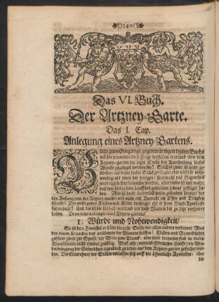 Das VI. Buch. Der Artzney-Garte.