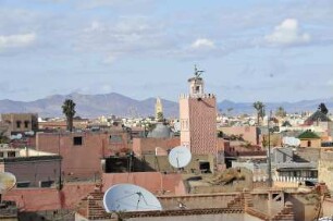 Souks von Marrakesch : Stadtübersicht über die Kasbah von Marrakesch, aufgenommen am 04.11.2008