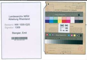 Entnazifizierung Emil Stangier , geb. 26.11.1893 (Handelsvertreter)