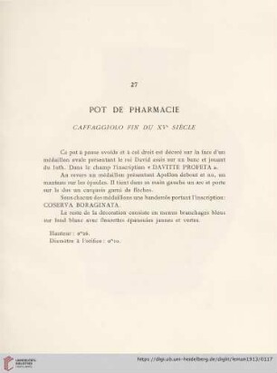 Pot De Pharmacie (Caffaggiolo fin du XVe siècle)