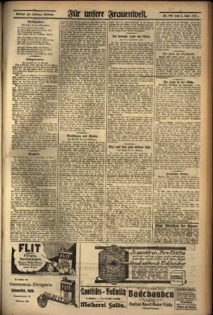 Zweite Ausgabe vom Freitag, den 02. September 1927.
