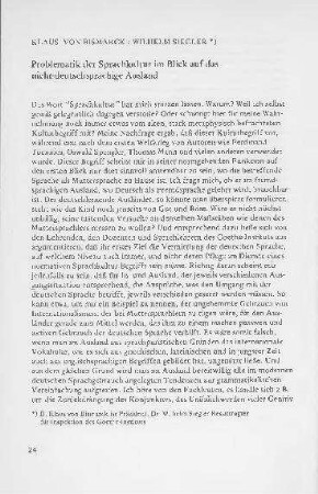 Problematik der Sprachkultur im Blick auf das nicht-deutschsprachige Ausland