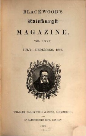 Blackwood's Edinburgh magazine. 80. 1856