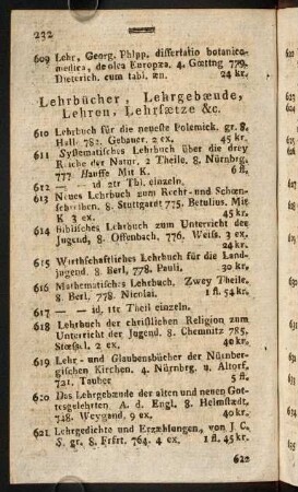 232-329, Lehrbücher, Lehrgebäude, Lehren, Lehrsätze &c.