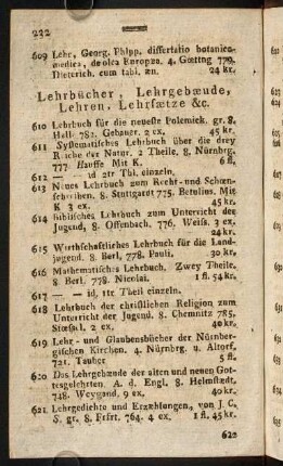 232-329, Lehrbücher, Lehrgebäude, Lehren, Lehrsätze &c.