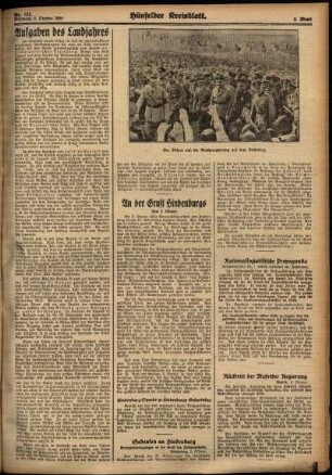 Zweite Ausgabe vom Mittwoch, den 03. Oktober 1934.