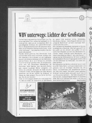 WBV unterwegs: Lichter der Großstadt