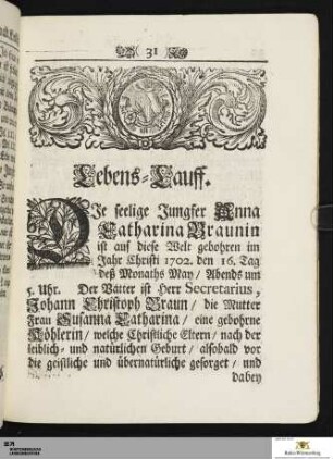 Lebens-Lauff