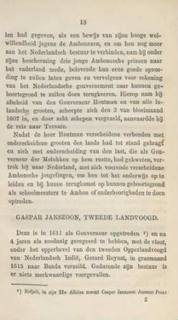 Gaspar Janszoon, tweede landvoogd