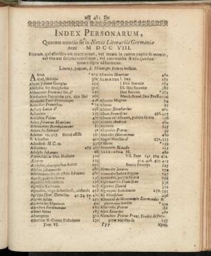 Index Personarum,[...]