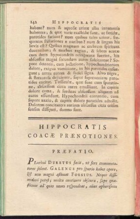 Hippocratis Coacae Praenotiones