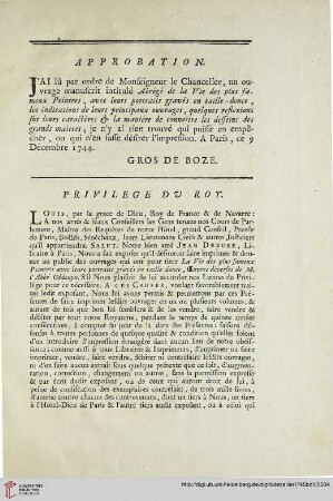 Privilège du roy