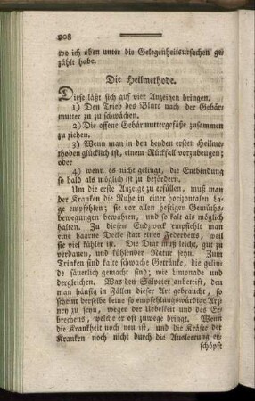 Die Heilmethode. - Vom Milchfieber.