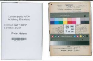 Entnazifizierung Helene Platte , geb. 13.10.1902 (Buchhalterin)