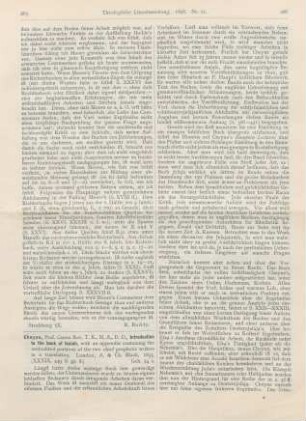 285-287 [Rezension] Cheyne, Thomas Kelly, Introduction to the book of Isaiah
